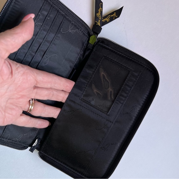 Vera Bradley -Wallet/Wristlet -Black with Design in White and Gold - Gently Used - Picture 9 of 12